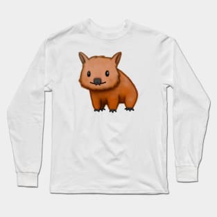 Cute Wombat Drawing Long Sleeve T-Shirt